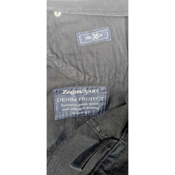 Zegna Sport 315 Denim Jeans Size 315 Black Straight Fit - Picture 15 of 15